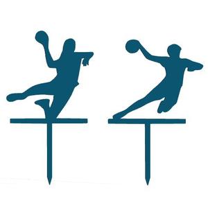 Topper de torta fútbol handball x2