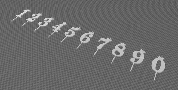 Number Cake Toppers With Wreath