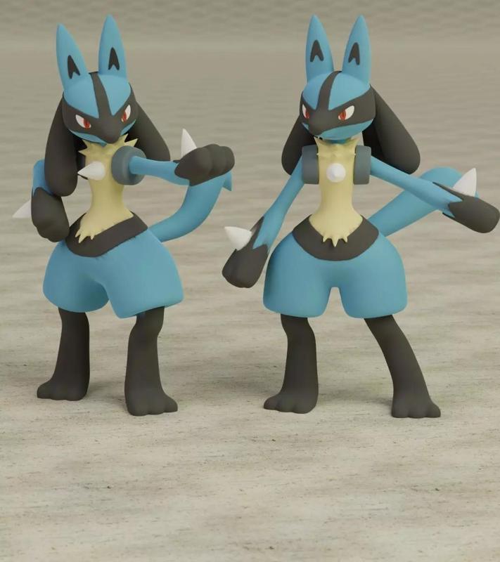 Lucario 2 Poses Pokemon Fanart