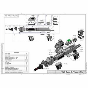 The Next Generation Type 3 Phaser Rifle - Star Trek - Printable 3d model - STL + CAD bundle - Personal Use
