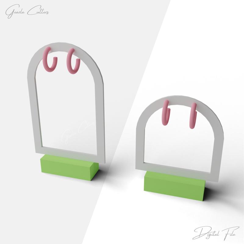 Arch Earrings Display Stand, Jewelry Display Stands , Earring Holder, 3D Printable Designs, Digital STL File, 2 Size, No: 804