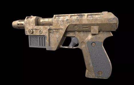 Poe Dameron Glie-44 Blaster 3d Digital File Download
