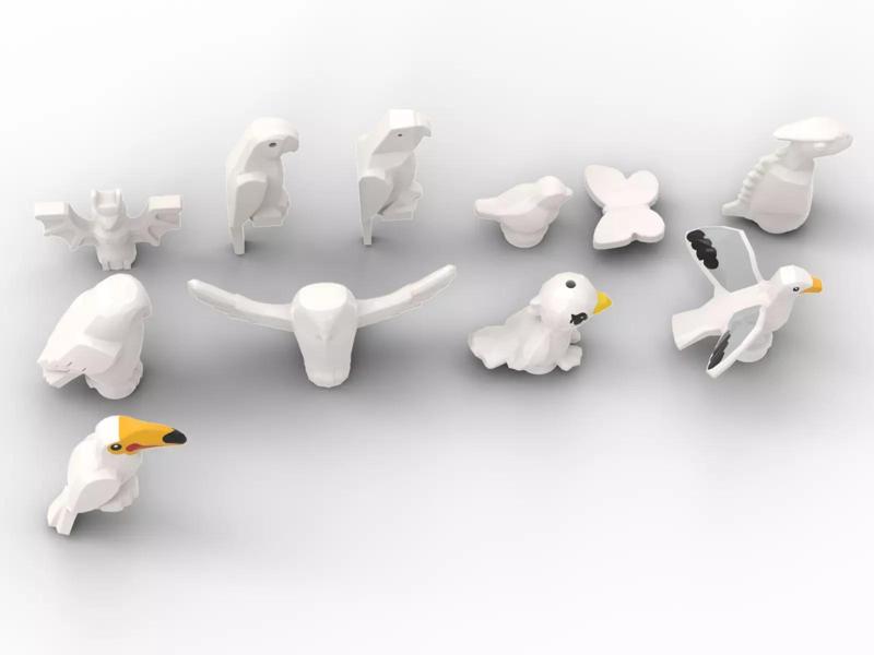 PixelBricks3D - LEGO Air Animal Accessory Pack