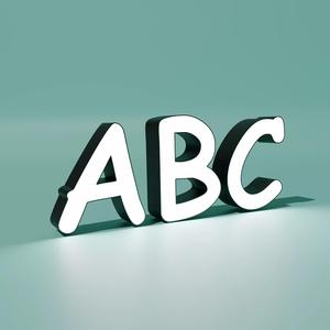 Comic Sans LED letters Complete Alphabet and Numbers