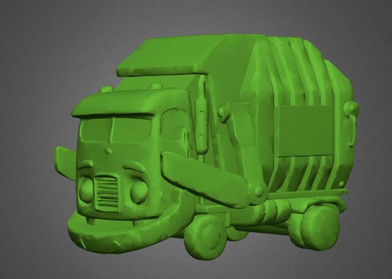 Animated Garbage Vehicle – Cartoon Optimized Version