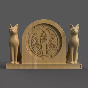 desk clock Bastet bast old egypt