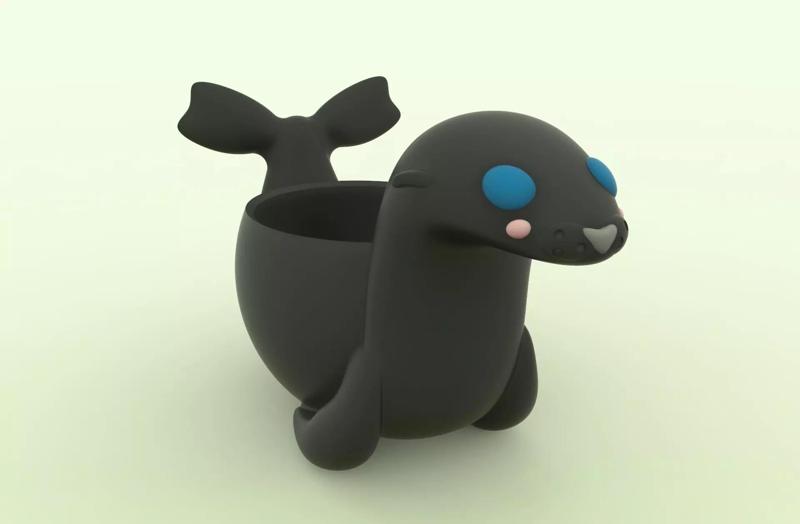 Cute Sea Lion Seal Flower Pot
