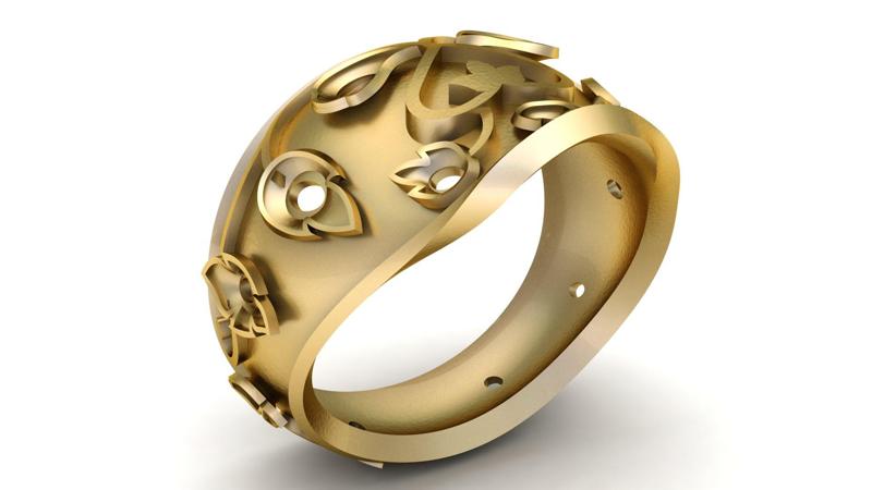 men Fashion ring for 3d printable model