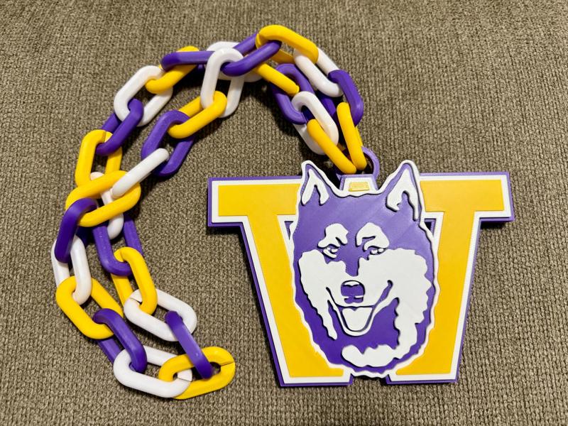 UW Huskies 79-83 oversized logo chain & sign