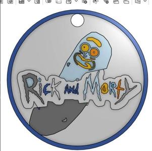 Pickle Rick Keychain/Badge