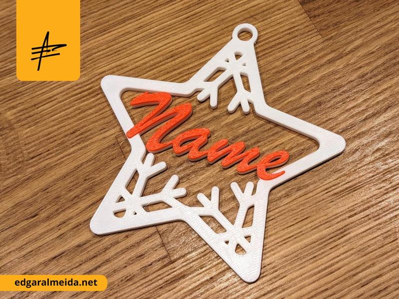 Star Ornament Personalized Name