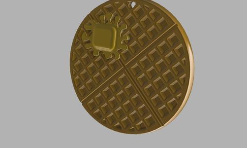 Waffle KeyChain and Earrings with Butter