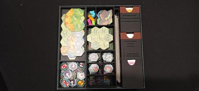 The Quest for El Dorado board game insert all espansions (dragons+Treasure&Mysterie, Heros&Hexes)
