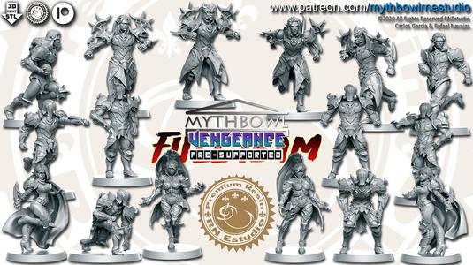 Vengeance Team 16 miniatures Fantasy Football 32mm PRE-SUPPORTED