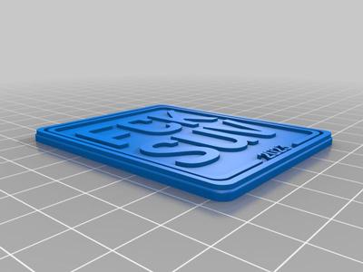 Licence Plate FCK CRS