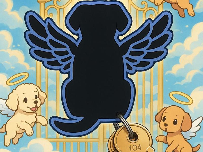 Four-Legged Angel Keychain 
