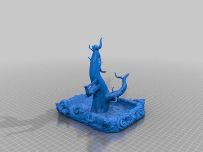 Demon tray with Creepy tree