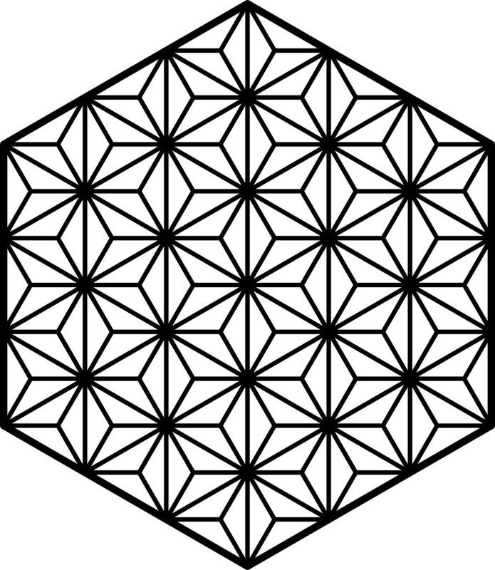 Asanoha for laser engraving/cutting