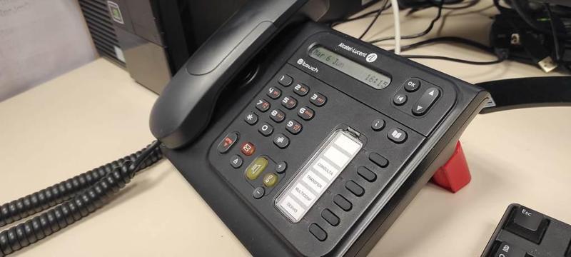 Desktop stand for Alcatel-Lucent telephone