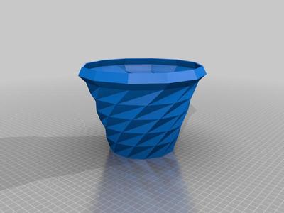Low poly hexagon plant pot