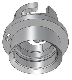 Inflation adapter with bajonet socket which fits onto Schnozzelbag and other Exped pumps: design your own by opening with customizer