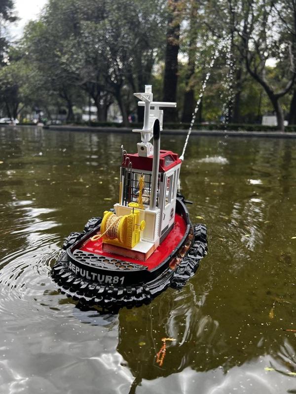 RC Boom boat or Dozer boat tugboat