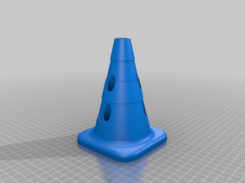 Traffic cone pen holder
