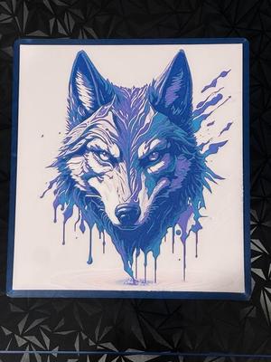 Wolf in Drip Style - Hueforge Print
