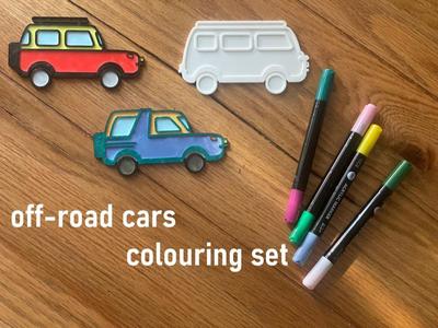 car colouring set