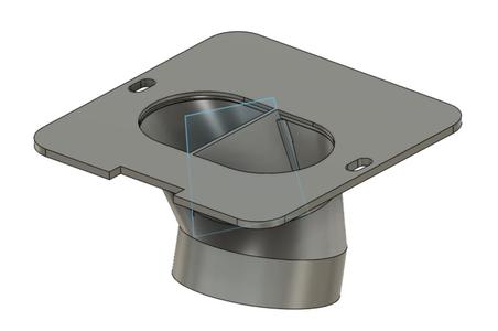 64-65 Falcon defroster vent offset standard hose