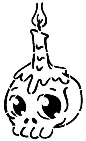 Skull Candle stencil