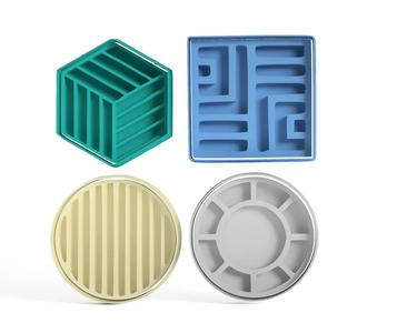 4 Cookie cutters Basic Shapes 8cm (3.149 inches)   