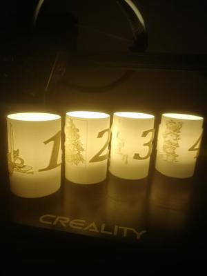advendslys i lithophane