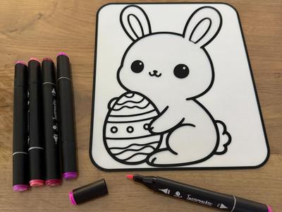 Easter Bunny Painting Decoration Children's Fun Eggs 