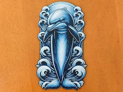 Dolphin Bookmark 2 - Hueforge