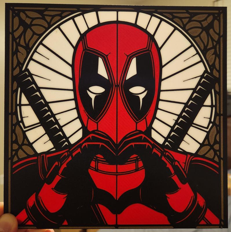 Deadpool Stained Glass