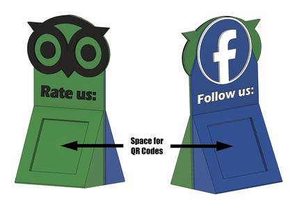 QRCode Display Stand (tr&fb, fusion360)