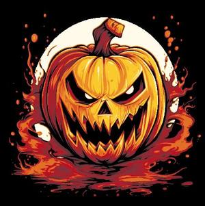 Scary Pumpkin - Hueforge - Filament painting