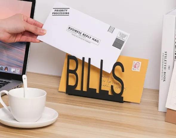 Home Office Bills Mail Envelope Desktop Organizer   