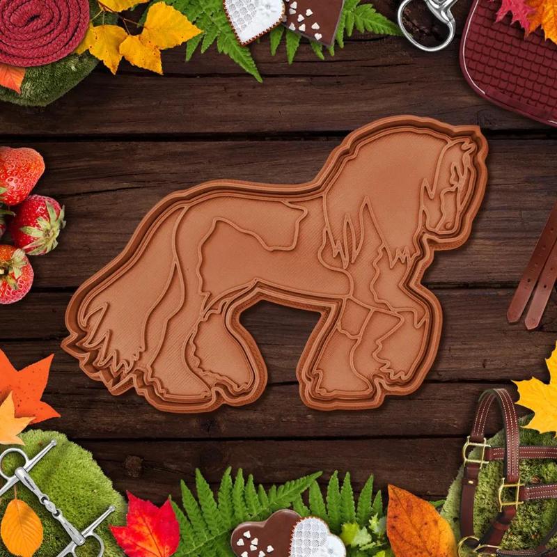 Horse Irish cob cookie cutter / stamp   