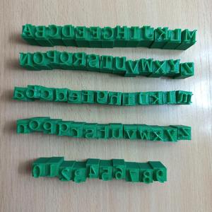 Stamp letters and numbers 