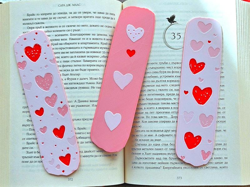 Heart Bookmarks - Love Bookmarks