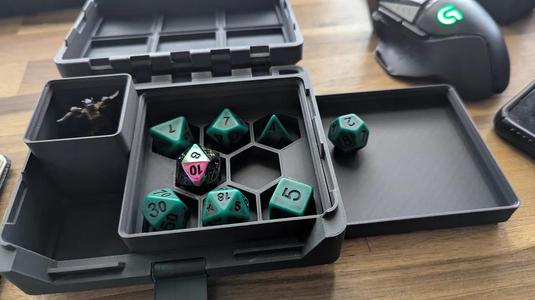Gridfinity Hex Dice Storage   