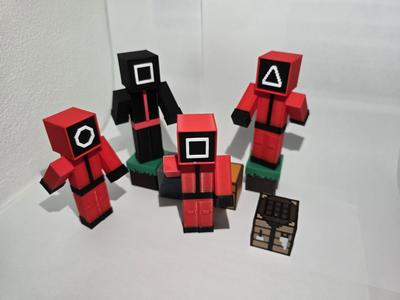 Squid Game Minecraft Figure Toy