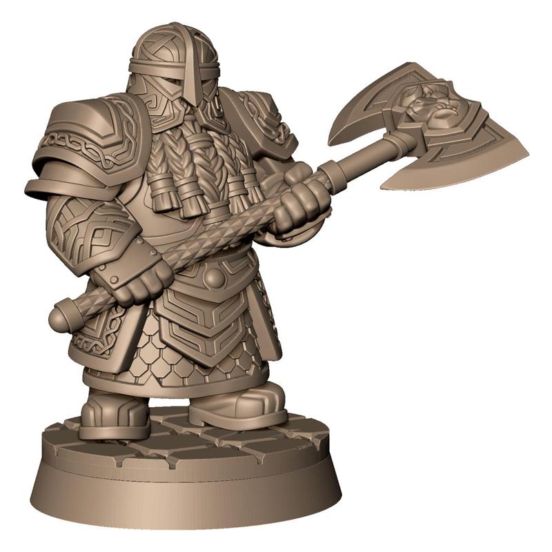 Steel Ram Clan dwarf axe warrior