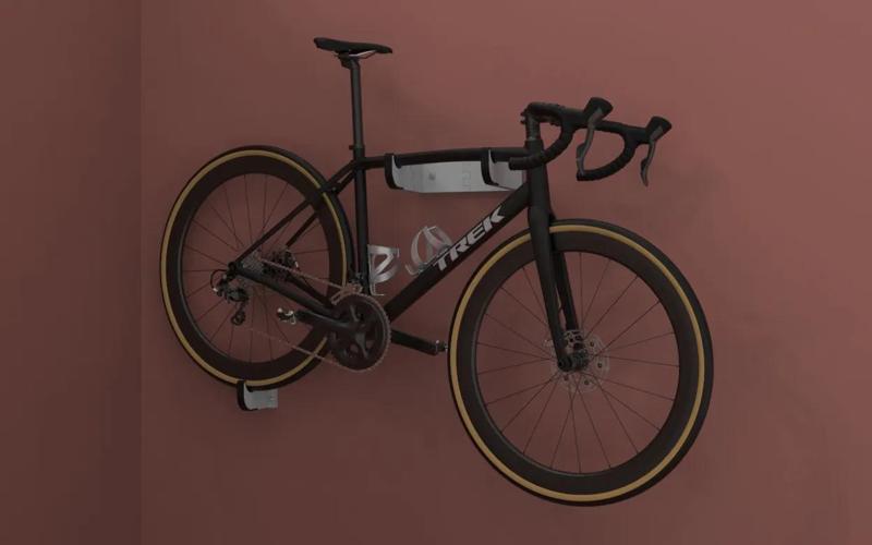 Tilted bicycle wall mount   
