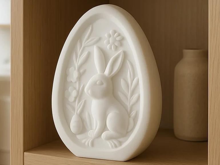 Easter Decoration – Egg with Embossed Bunny