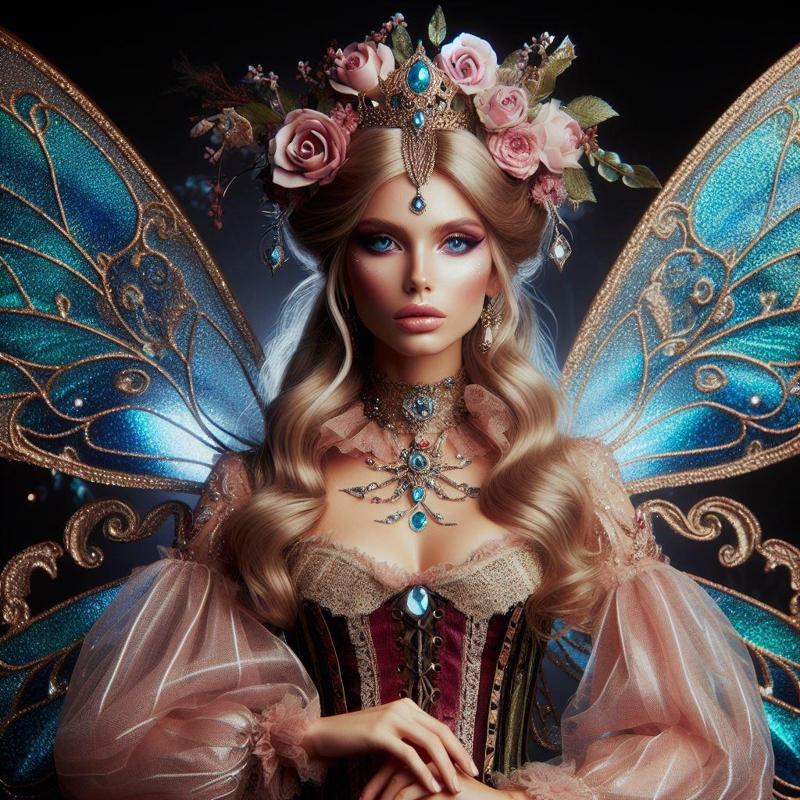 Queen Butterfly fairy Picture/Hueforge and Frame