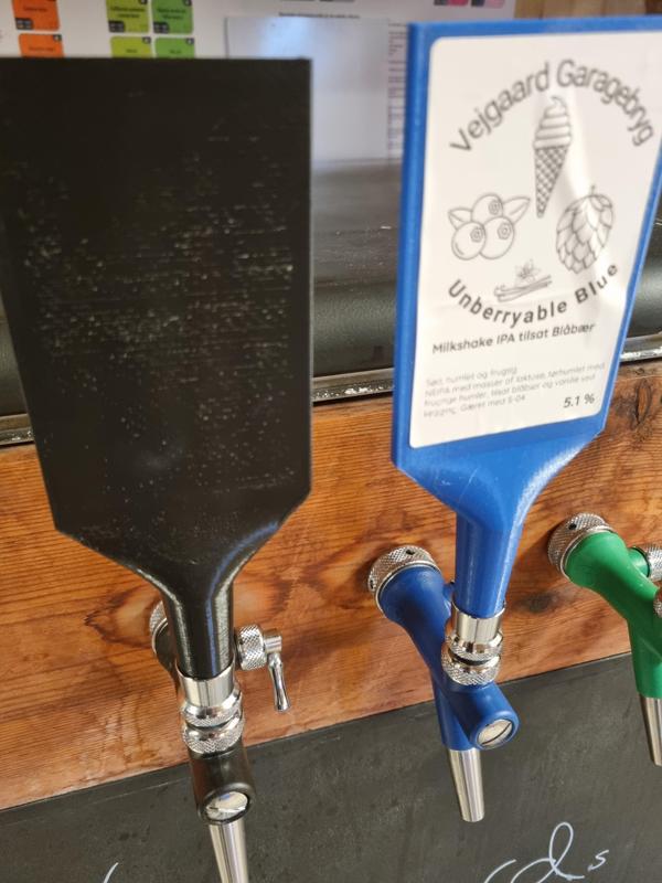 Beer tap handle for 62*100mm label