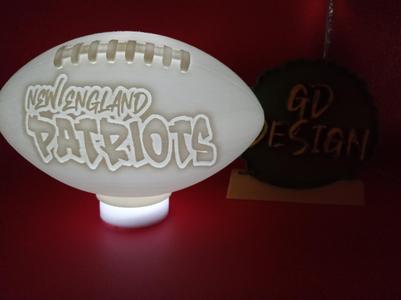 New England Patriots 3D GRAFFITI FOOTBALL LIGHT